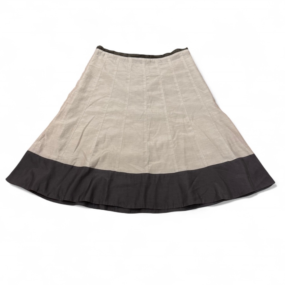 Banana Republic - Gray and Black A-Line Skirt